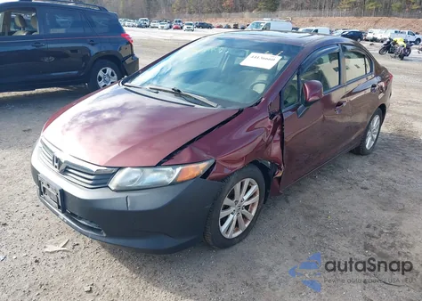 2012 Honda Civic Ex from USA, damaged, VIN 19XFB2F80CE358515